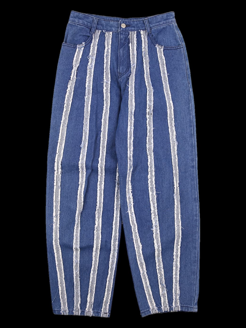 프린지 데님 팬츠