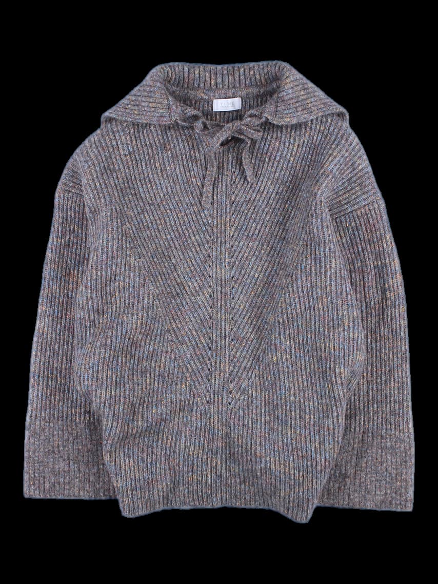 목카라 라운드 니트