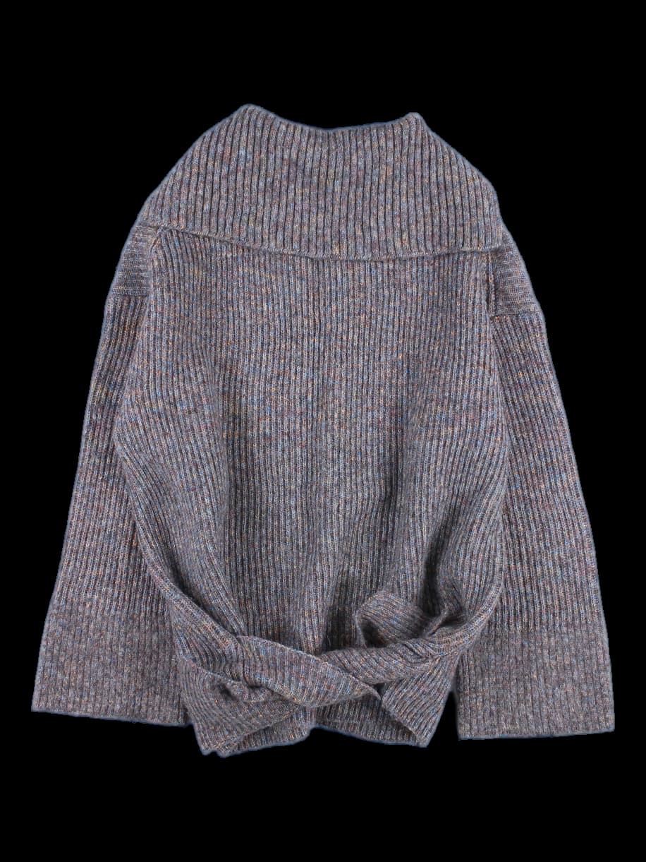 목카라 라운드 니트