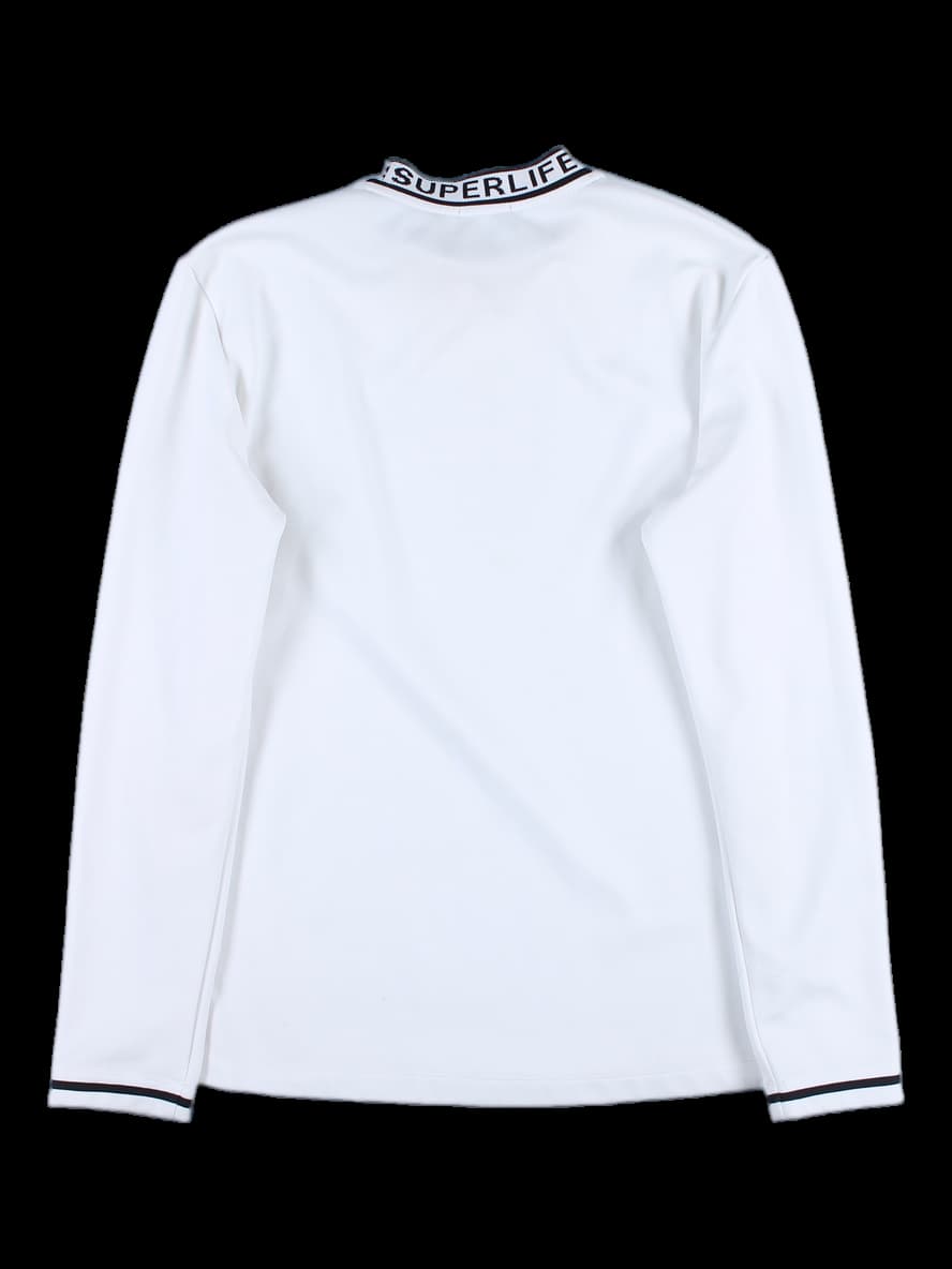 [남성] 네크 배색 긴팔 티셔츠