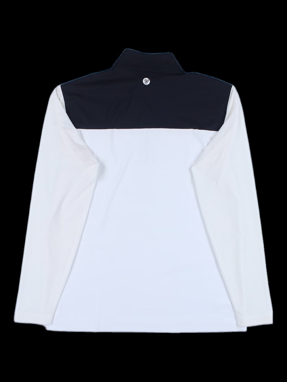 배색 집업 자켓