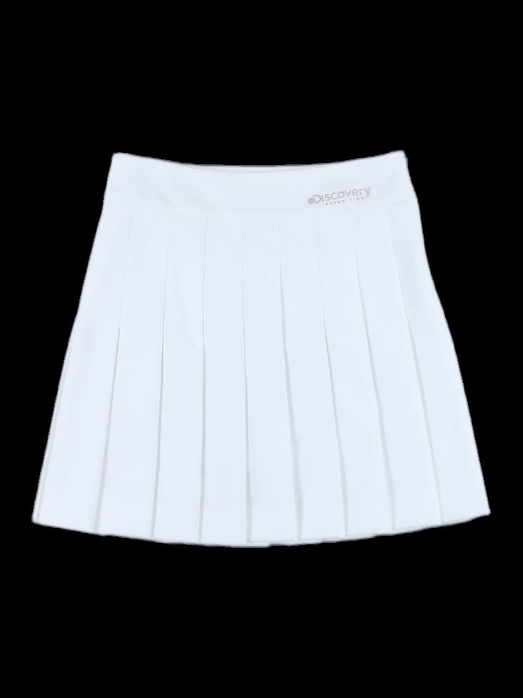 로고 플리츠 스커트
