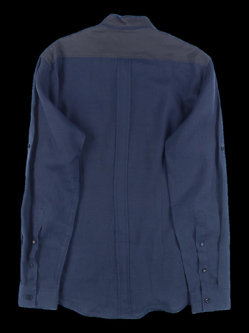 [남성] 하프카라 배색 셔츠