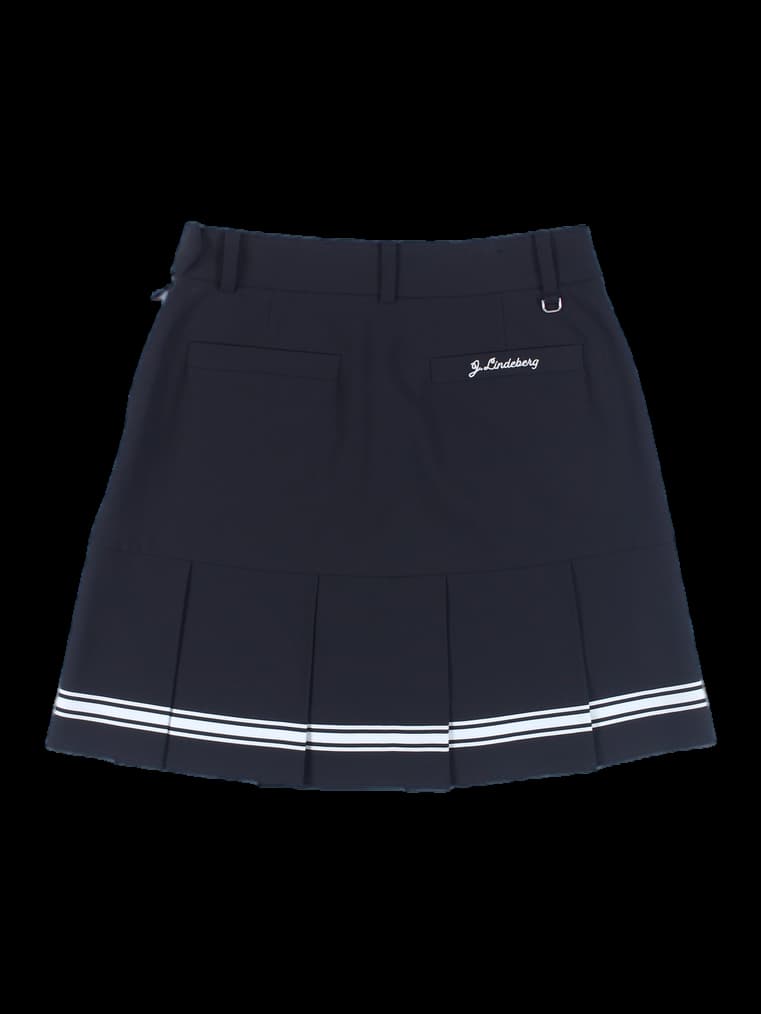 로고 플리츠 스커트