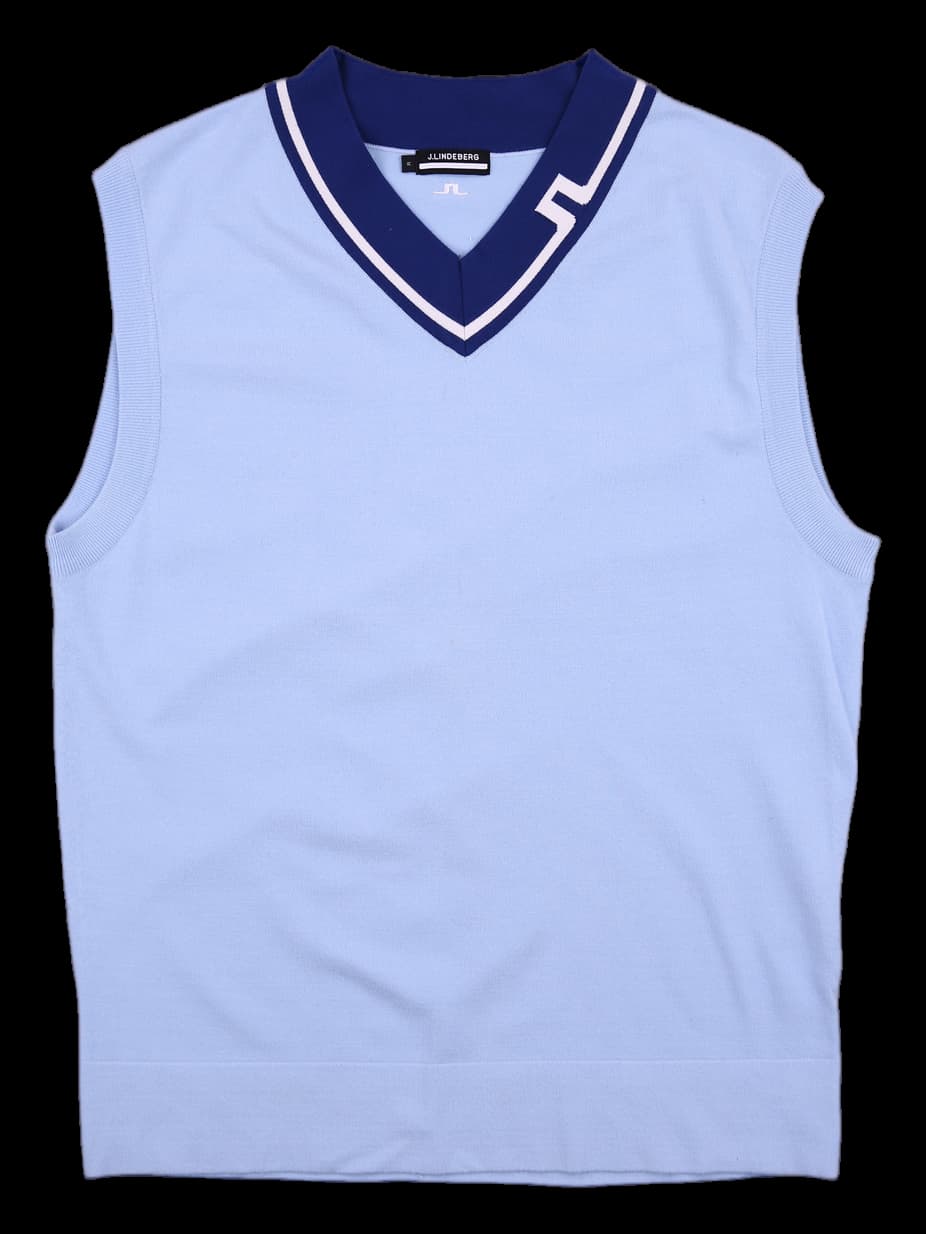 [남성] 배색 니트 베스트