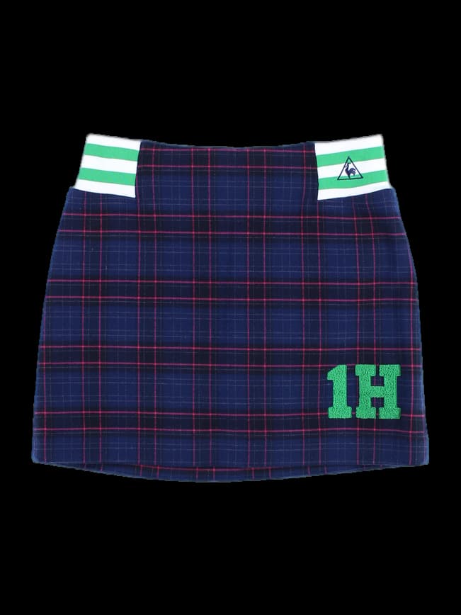 밴딩 체크 스커트