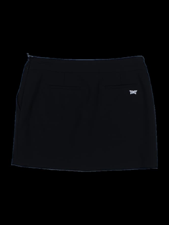 단추 포인트 배색 스커트