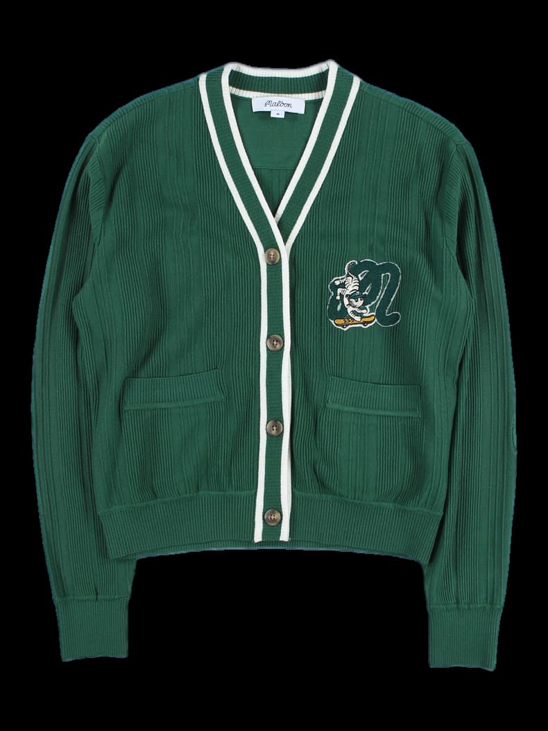 캐릭터 로고 니트 가디건 