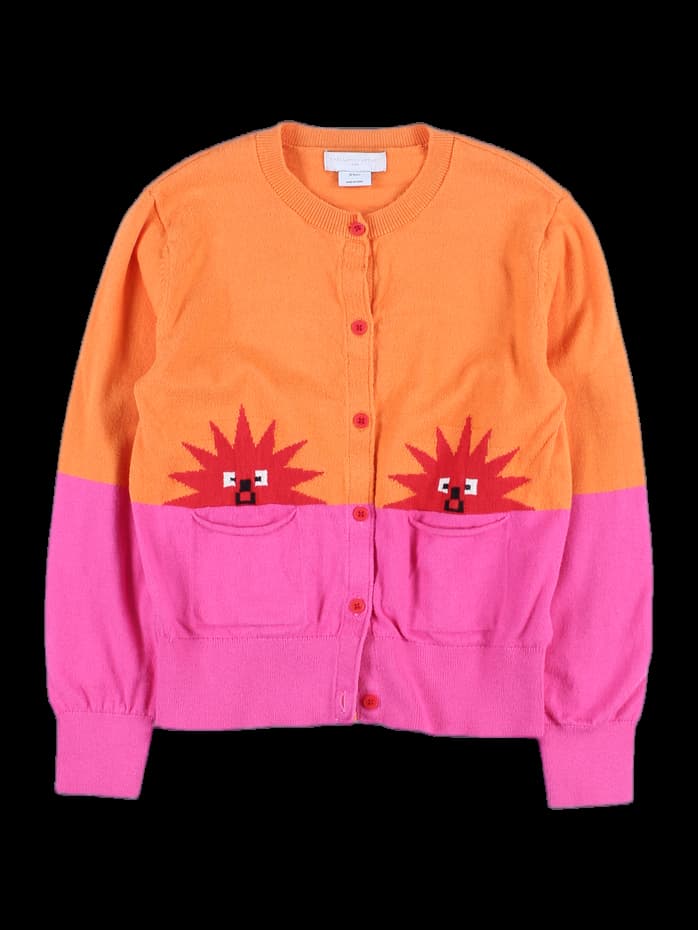 [키즈] 배색 긴팔 가디건