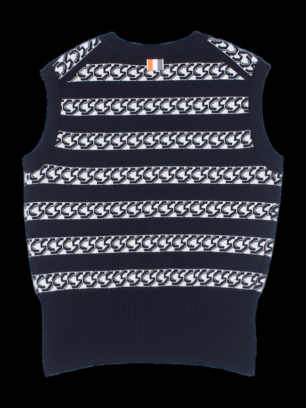 브이넥 니트 조끼