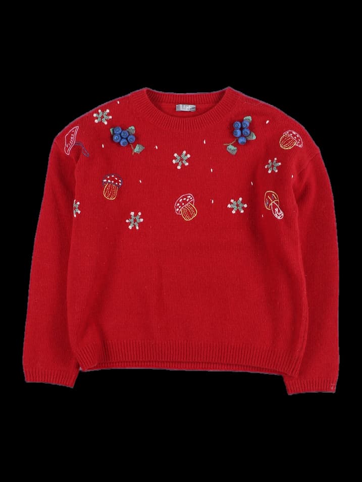 [키즈] 자수 긴팔 니트