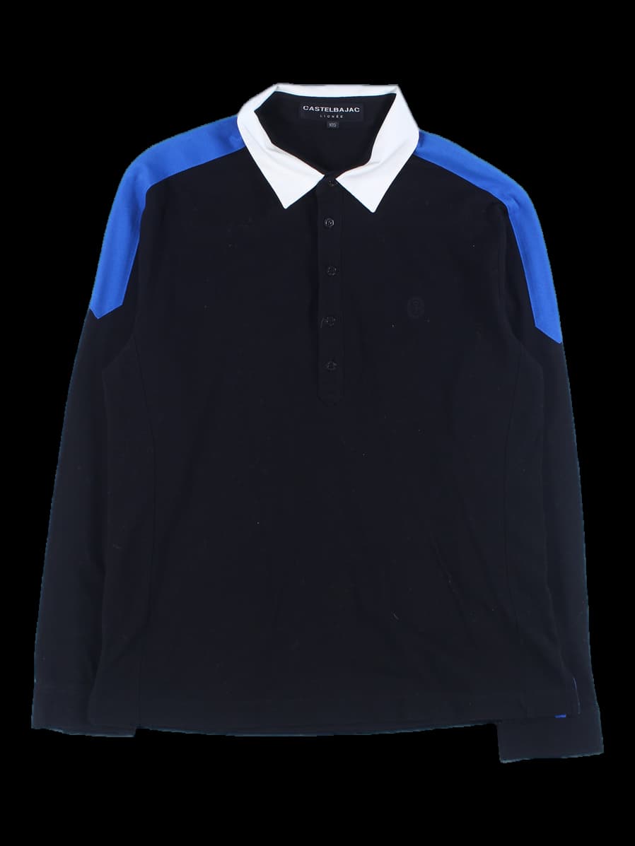 [남성] 배색 카라 긴팔 티셔츠