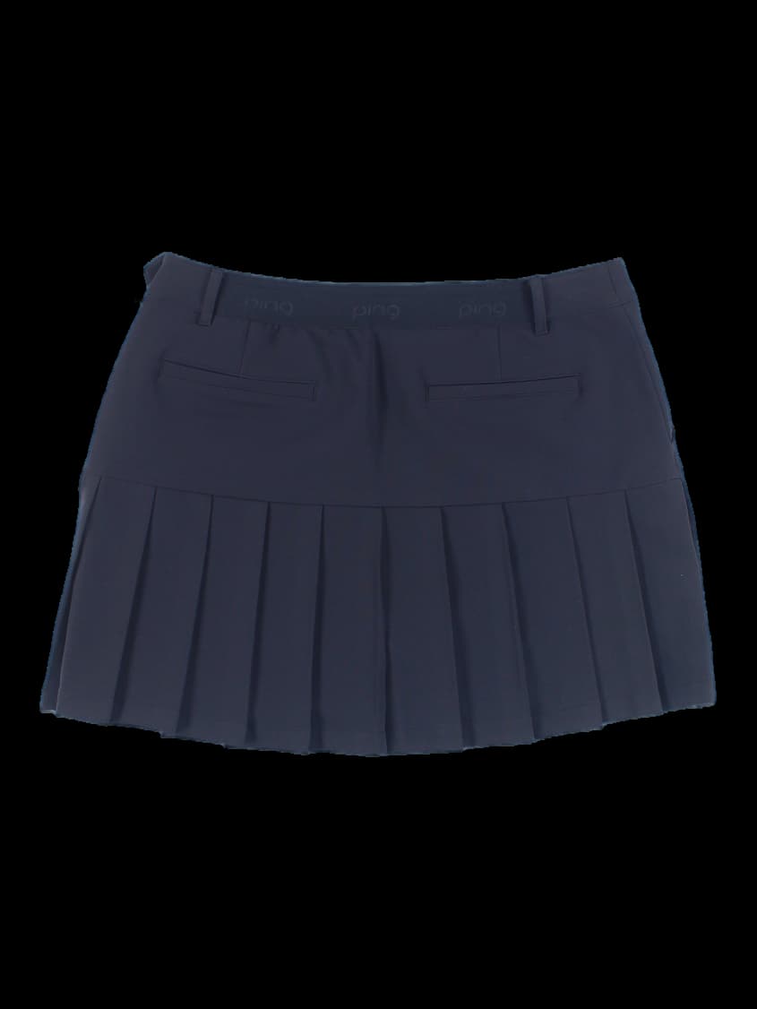 사선 단추 포인트 밴딩 스커트