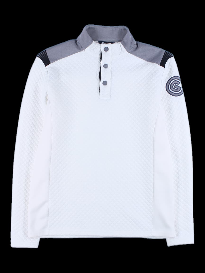 [남성] 배색 퀼팅 긴팔 티셔츠