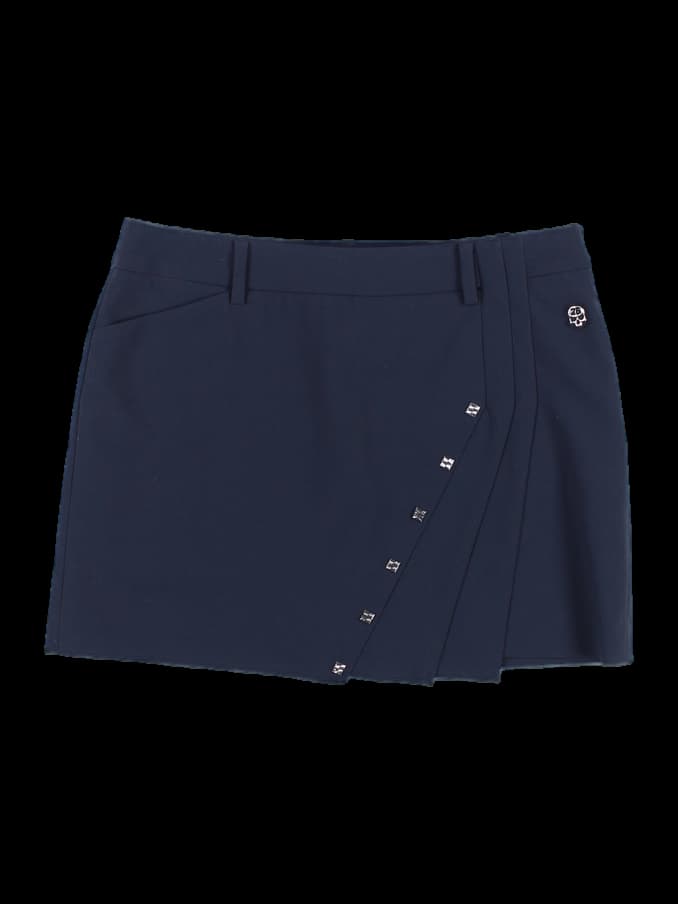 스터드 장식 스커트