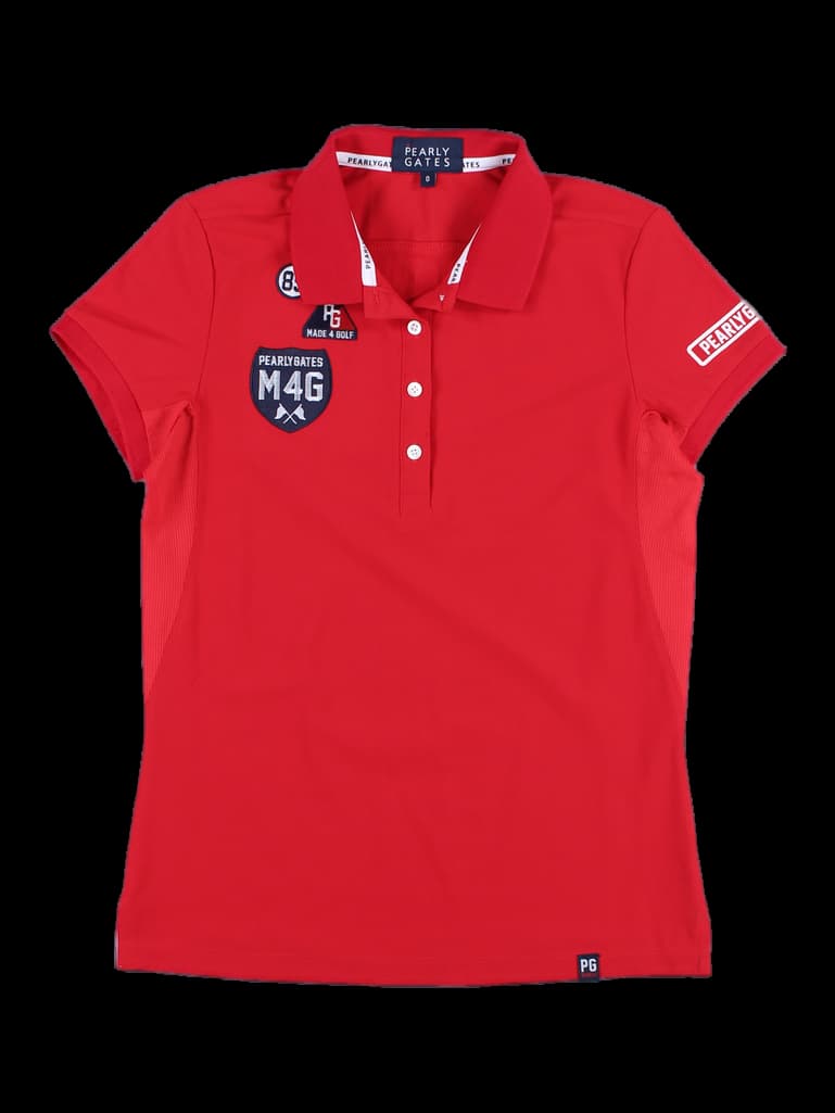 자수 반팔 카라 티셔츠