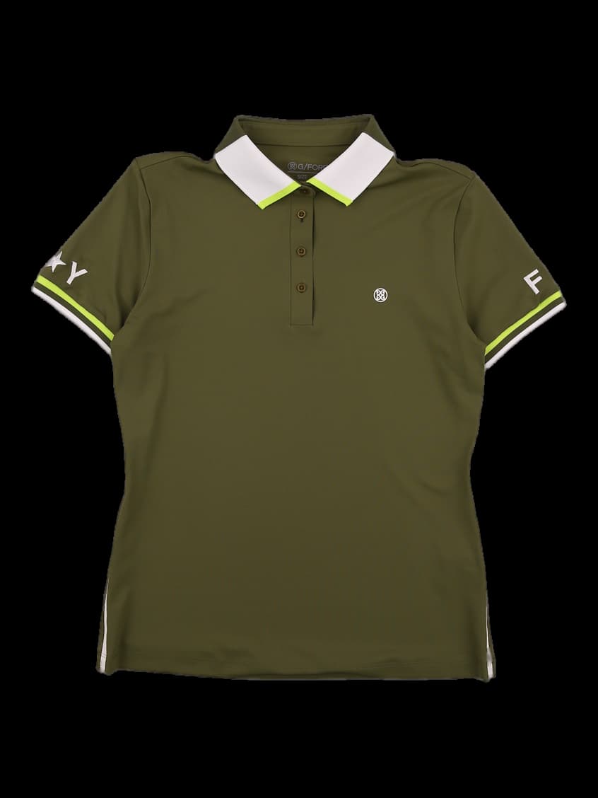 컬러 포인트 반팔 카라티