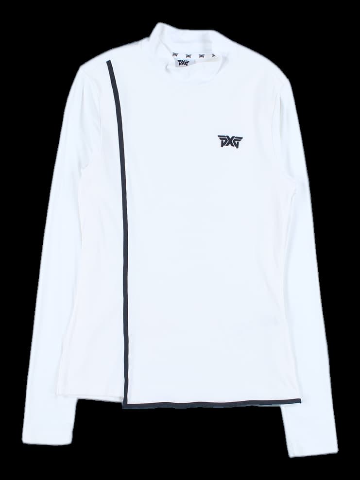 옆 라인 포인트 골지 티셔츠