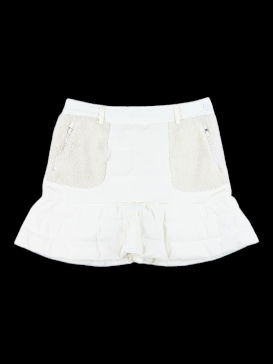 플리스 다운 스커트