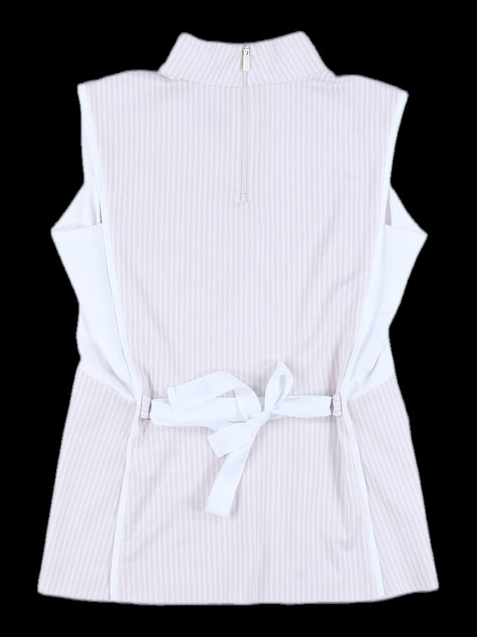 스트라이프 반목 민소매 티셔츠