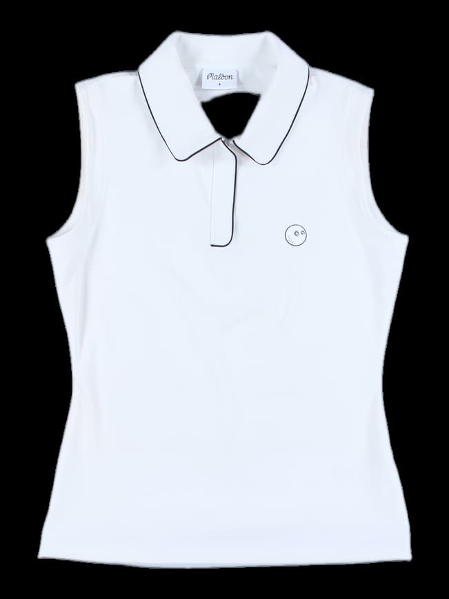 카라 지퍼 민소매 