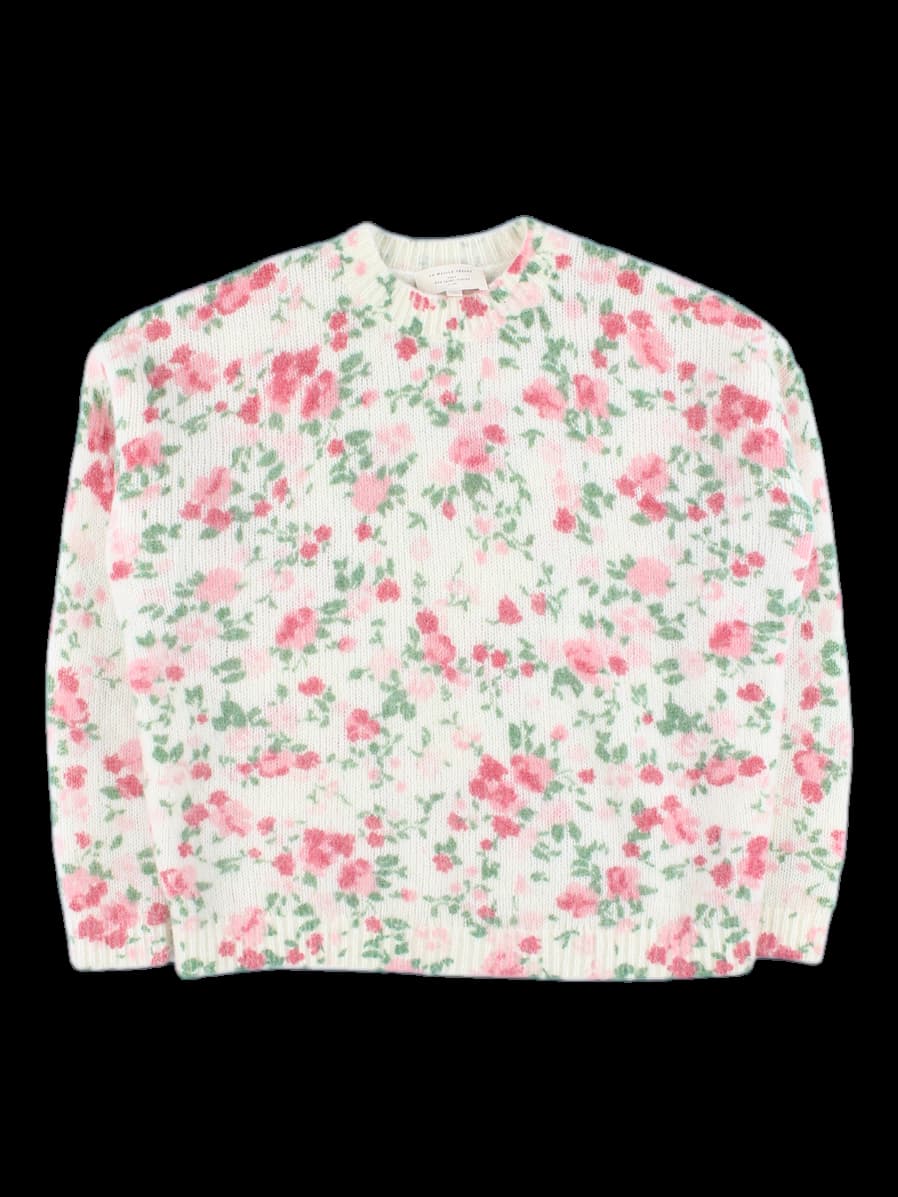 플라워 앙고라 니트