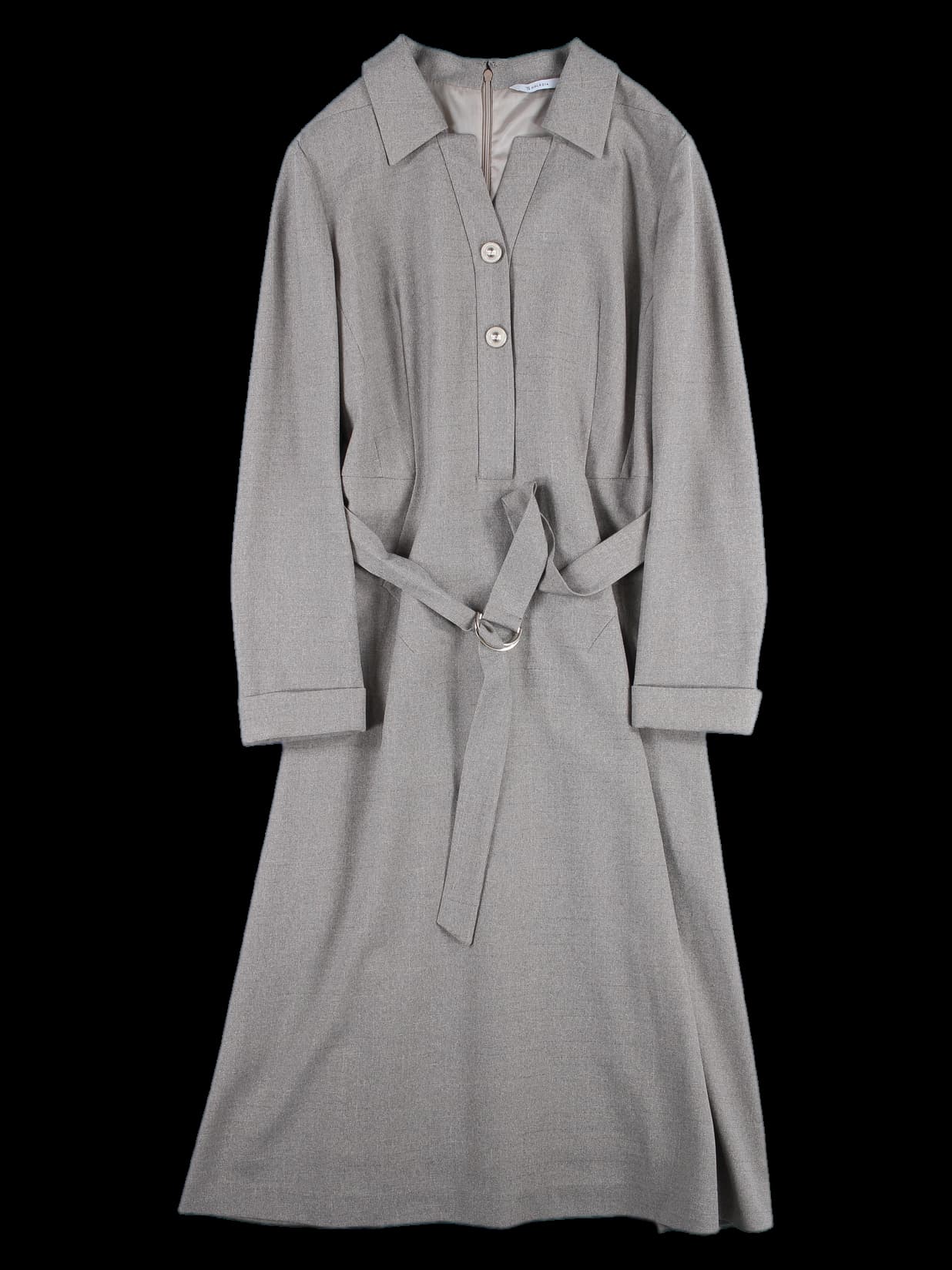 벨티드 롱 원피스