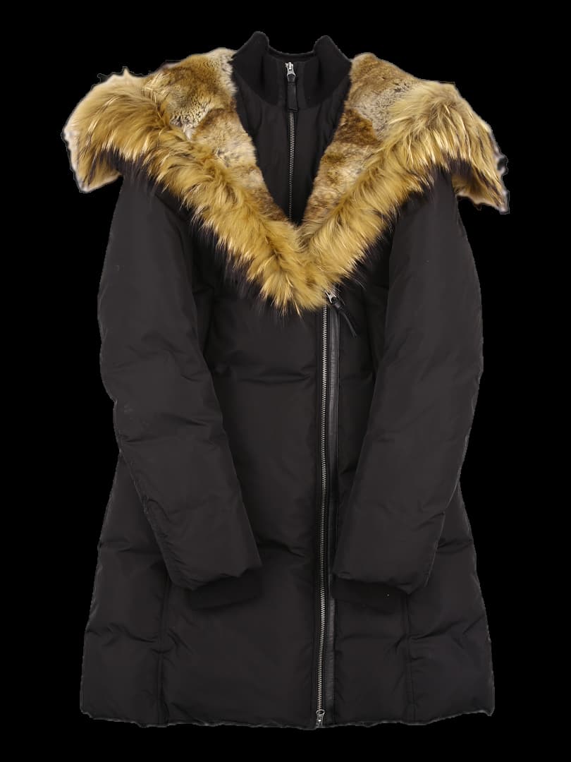 후드 퍼 하프 패딩