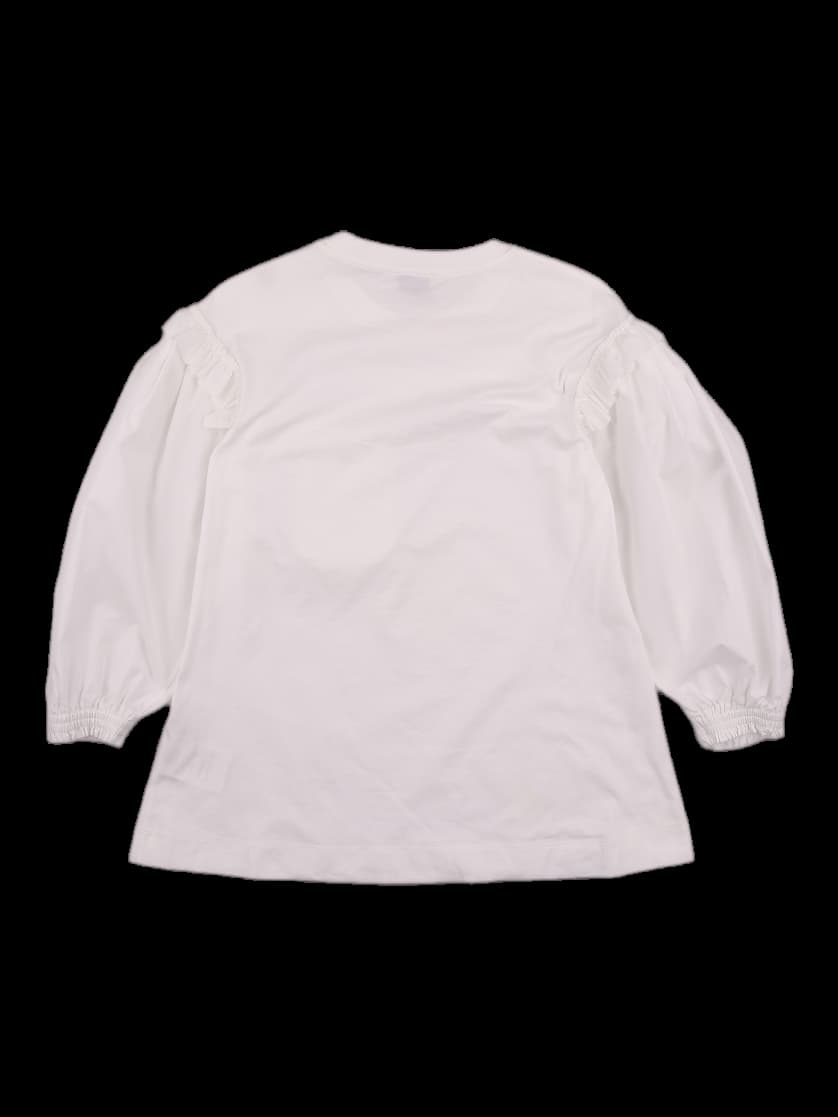 프릴 긴팔 티셔츠