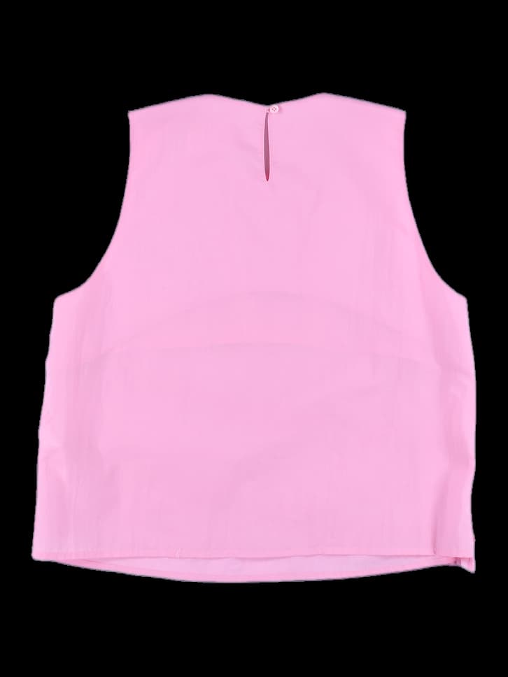 주름 장식 민소매 