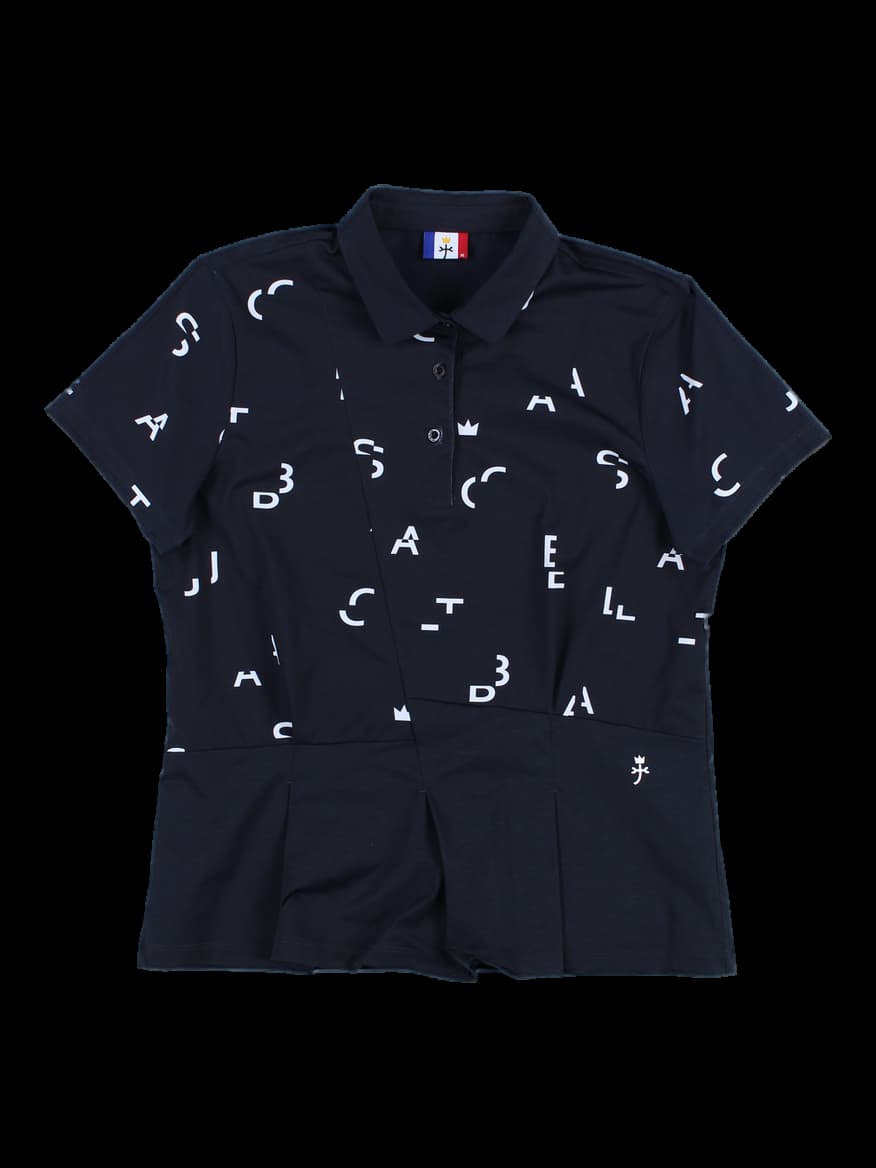 프린트 반팔 카라티