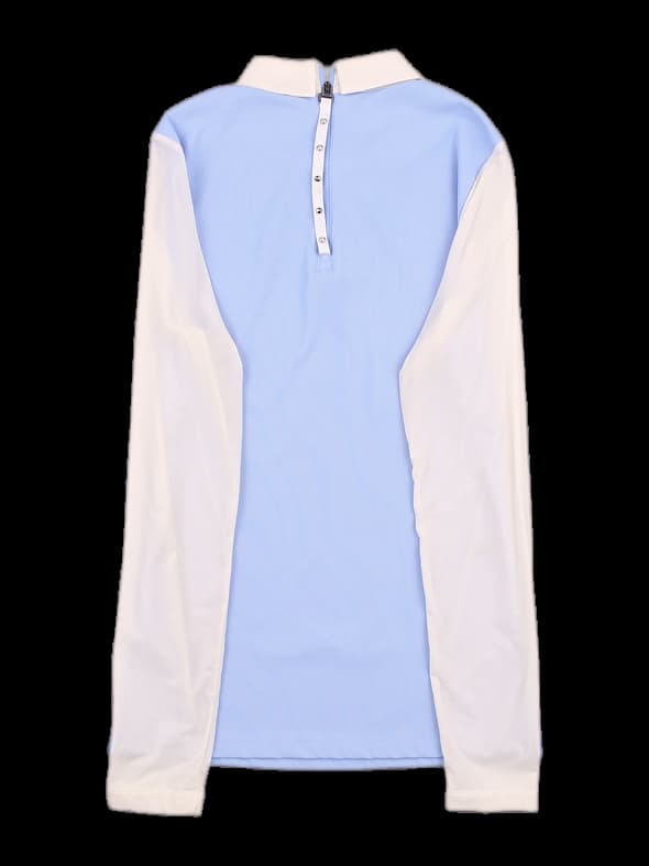 넥 포인트 긴팔 카라티