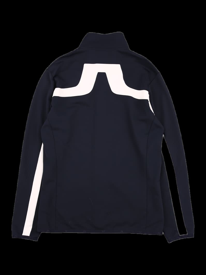 백 로고 포인트 하프넥 집업