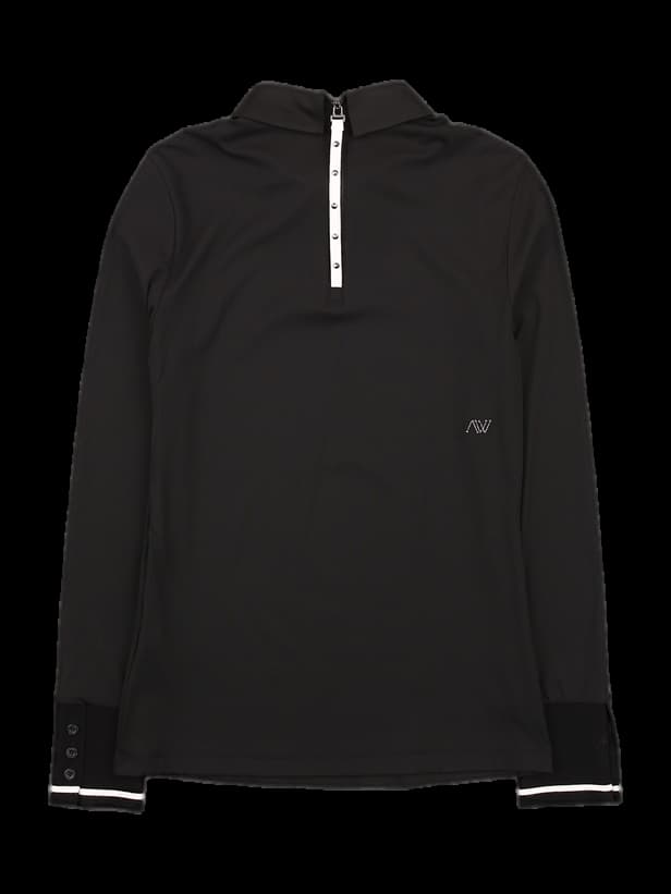 로고 자수 긴팔 카라티