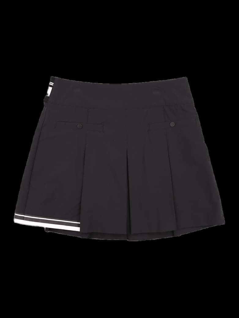 허리 밴딩 포인트 플리츠 스커트