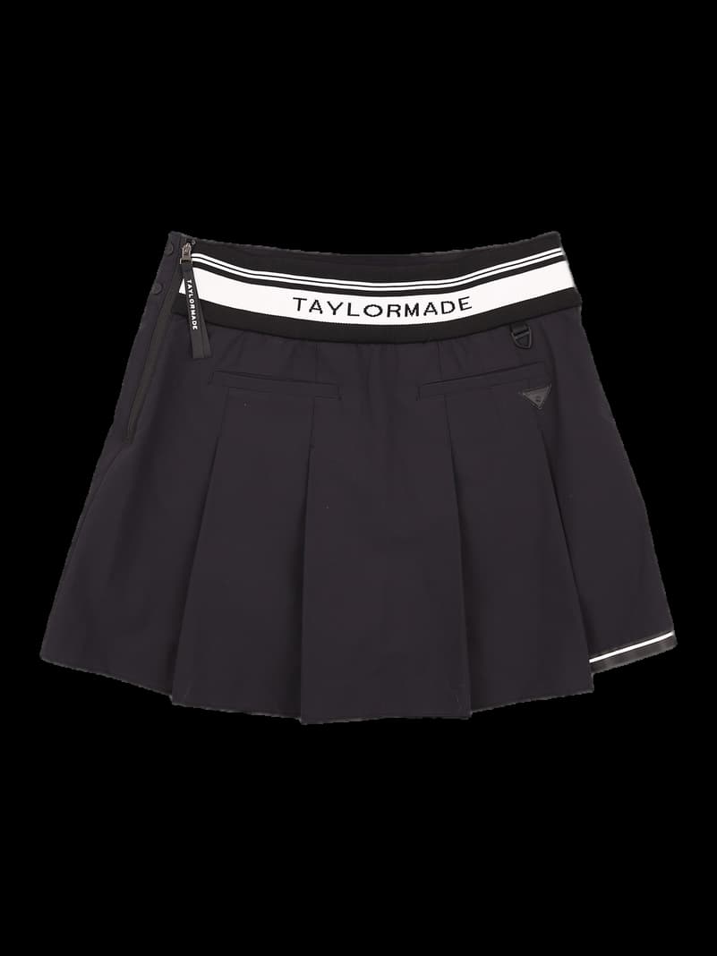 허리 밴딩 포인트 플리츠 스커트