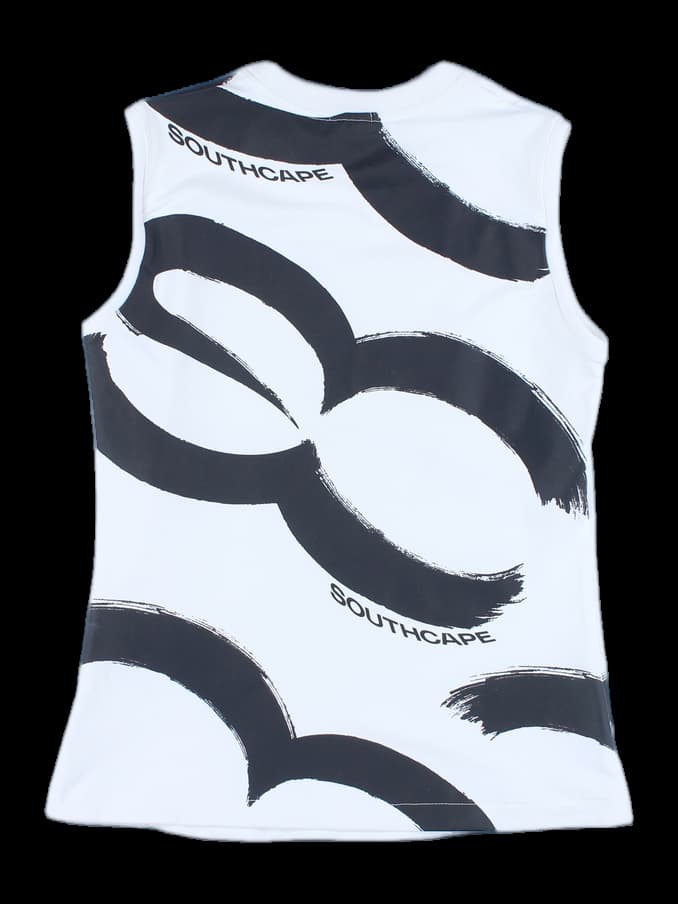 패턴 민소매 티셔츠