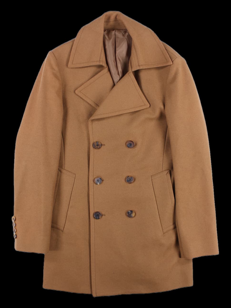 더블 버튼 하프 코트