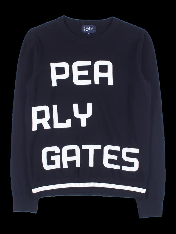 배색 긴팔 니트