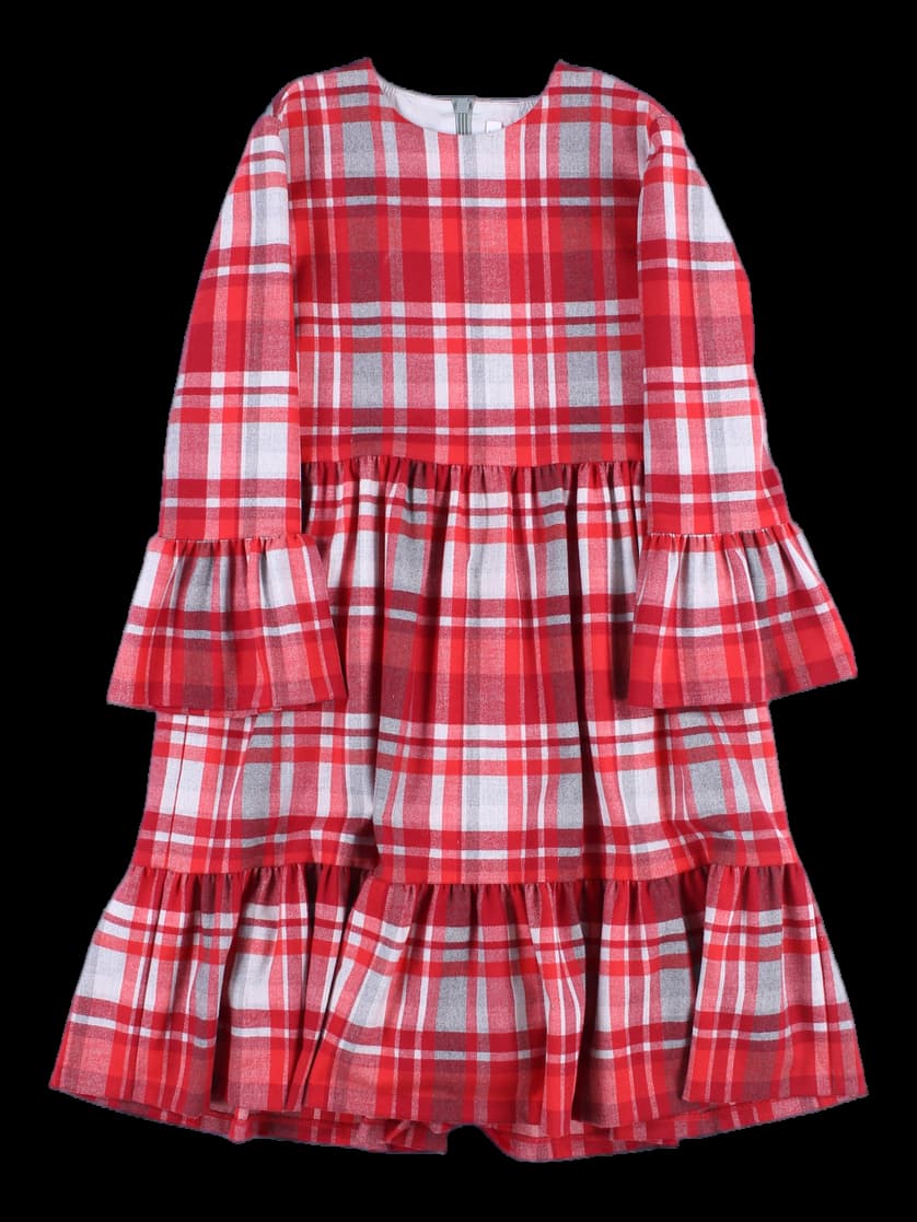 [키즈] 체크 패턴 원피스