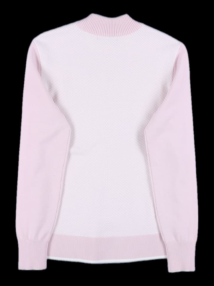 하프넥 배색 긴팔 니트