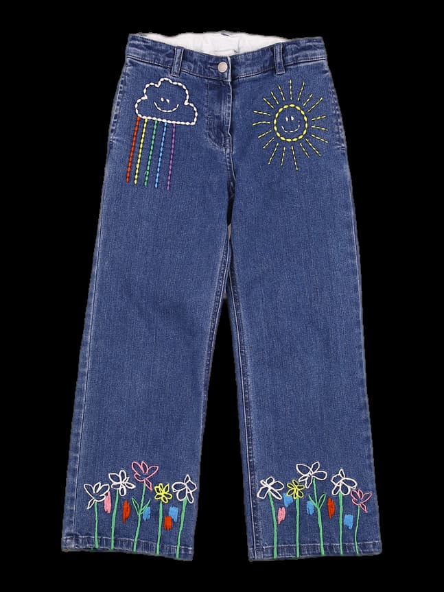 [키즈] 자수 데님 팬츠