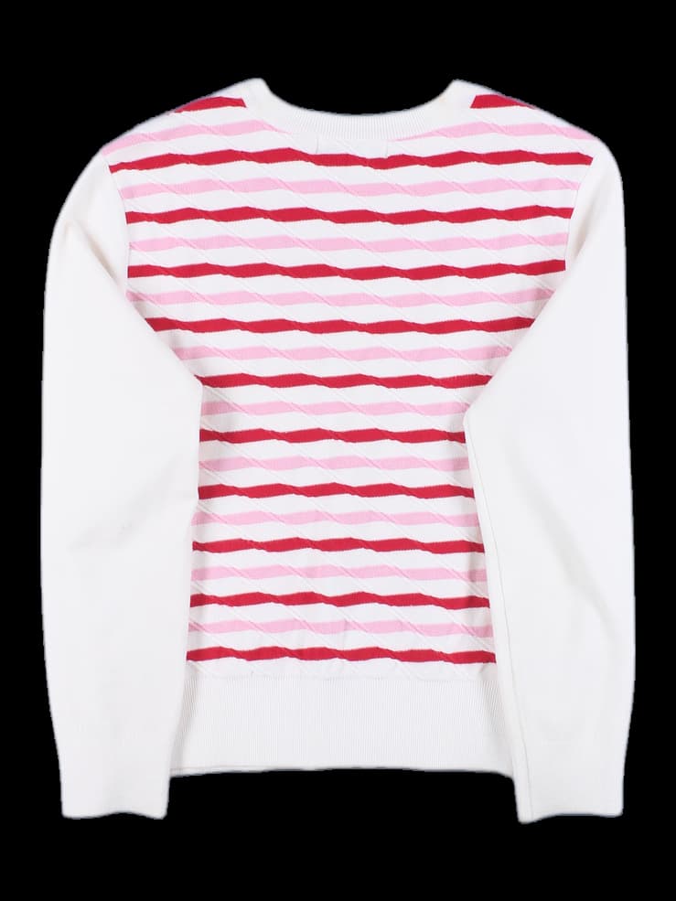 아가일 자카드 스웨터