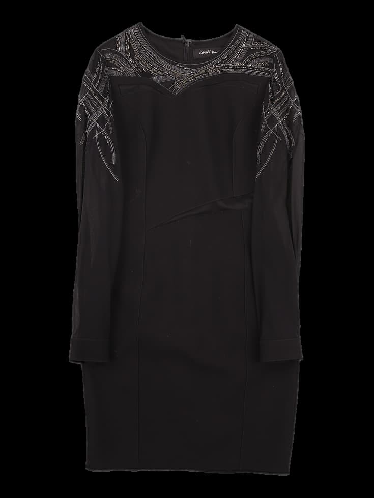 비즈 절개 원피스