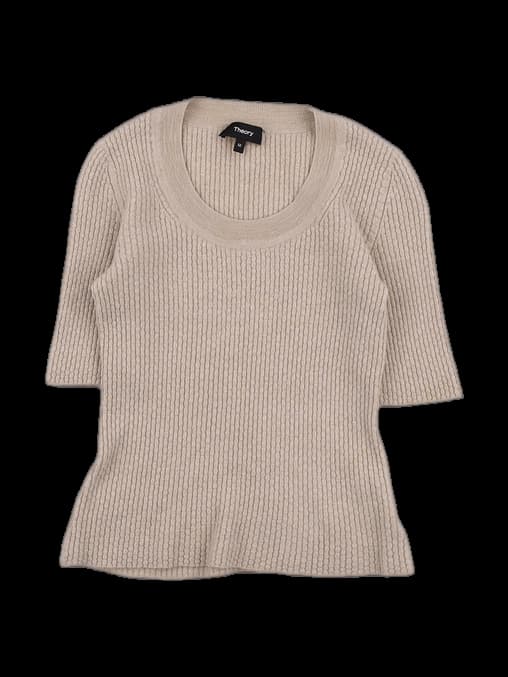 플레어 반팔 니트