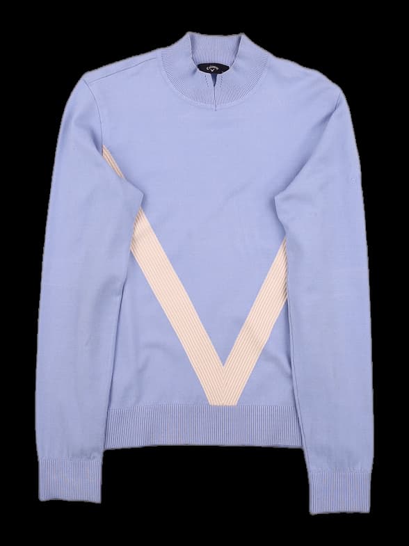 배색 긴팔 니트