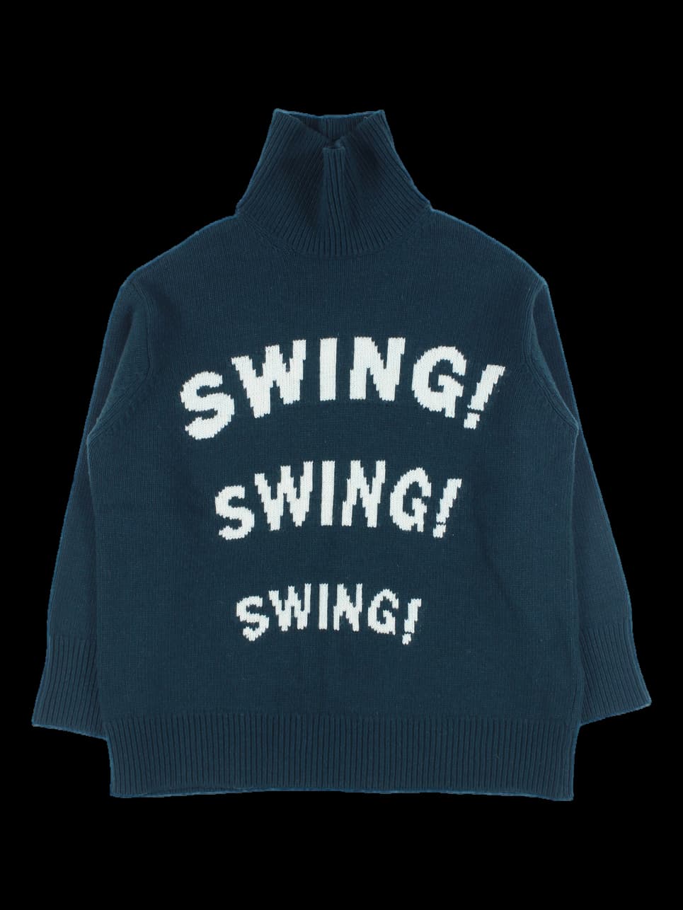 레터링 터틀 니트