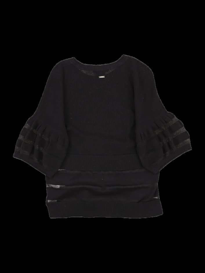 시스루 반팔 니트