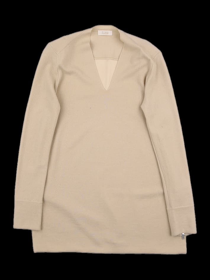 패드 앞뒤 배색 니트