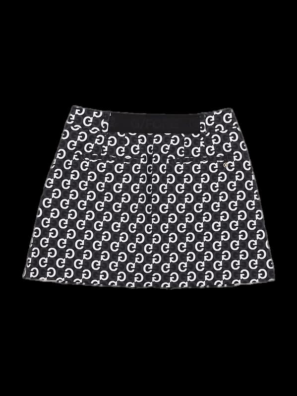 [새상품] 로고 패턴 골프 스커트